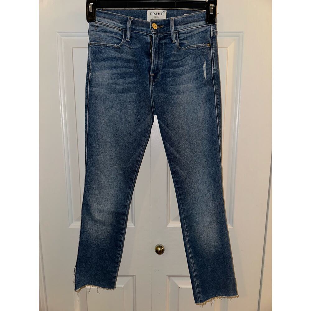 Frame Le High Skinny Jean Raw Hem 25 - Picture 2 of 5